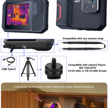 INSIZE Thermal Camera 0232-PC550 (Infrared 256x192, WIFI/Type-C) IP54, Temperature range: -20° - 550°C - Image 8