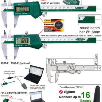 INSIZE Digital Caliper 1119-150 (DIN862, Round Depth Bar Ø1.6mm) Accuracy; ±0.03mm, Range; ≤Ø150mm - Image 6