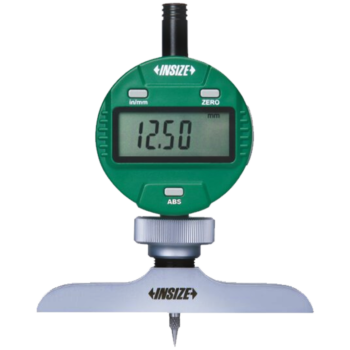 Alternative view of INSIZE Digital Depth Gage 2141 Series (Data out, Accuracy ±20µm) Flat Base, Pointed Anvil SR0.4 + Ball Tip SR3 Stroke; 12.7mm/0.5 Inch, Range; 0-300mm/0-12 Inch