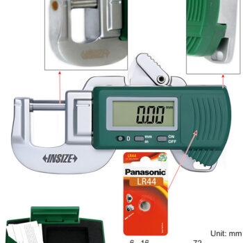 INSIZE Digital Snap Gage 2166-12 (Res; 0.01 mm/0.0005 Inch) Accuracy; 30μm, Range; ⌀12mm - Image 5