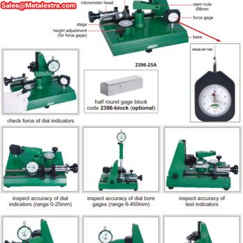 INSIZE Dial Indicator Tester 2396 (Precision Comparator for Bore Gauge, Dial Gauge, Force Gauge) Accuracy: 2µm (Dial Gage)/±5% (Force Gage), Range diameter Ø8mm - Image 2