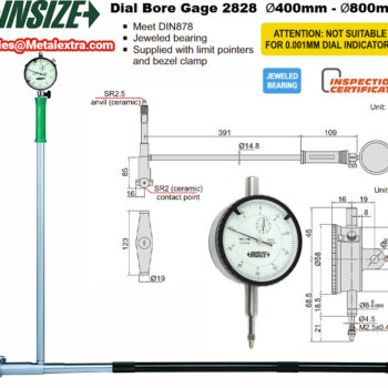 INSIZE 2828 Dial Bore Gage (Grad: 0.01mm) ⌀400mm - ⌀800mm - Image 4