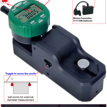 Alternative view of INSIZE Digital External Width Gauge 2934 Series (Adjustable Anvils, Res; 0.001mm) Accuracy; 5µm. Range; 13mm - 38mm / 0.51 Inch - 1.5 Inch