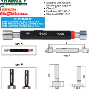 INSIZE Plain Plug Gauge Metric 4124 (Standard DIN7150-2) Range; ø2mm - ø100mm - Image 4