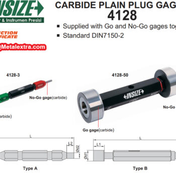 INSIZE Carbide Plain Plug Gauge 4128 (Metric Standard DIN7150-2) Range; ø1mm - ø60mm - Image 3