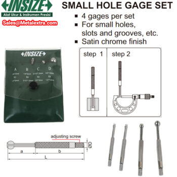INSIZE Small Hole Gauge Set 4208-1 (4pcs Series) Range; ⌀2mm - ⌀13mm - Image 4