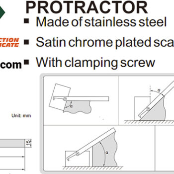 INSIZE 4781-85A Protractor 180°, with 158mm blade - Image 3