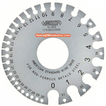 Alternative view of INSIZE Wire Gauge 4808 American Standard For Non-ferrous wires (⌀8.250mm - ⌀0.127mm/⌀0.3249 - ⌀0.0050 Inch) Range; 0-36