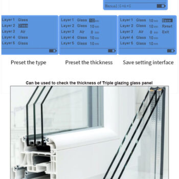INSIZE Glass Thickness Gauge 5805-GT22 (Laser Scan, Res; 0.01mm) Accuracy : ±0.2mm, Range; ≤75mm - Image 5