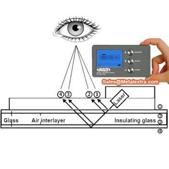 INSIZE Glass Thickness Gauge 5805-GT22 (Laser Scan, Res; 0.01mm) Accuracy : ±0.2mm, Range; ≤75mm - Image 3