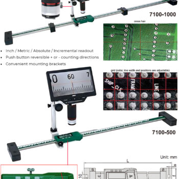 INSIZE Precision Scale With Microscope 7100 Series (Micro USB, Res; 0.01mm) Range; 350mm - 900mm, Magnification; 6.5X - 60X - Image 4