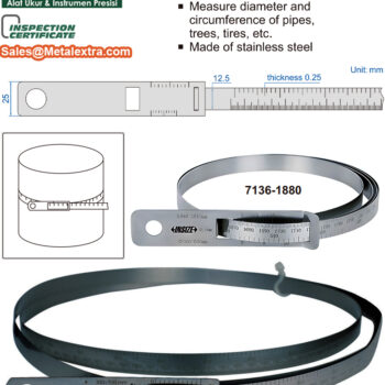 INSIZE Circumference Tape Gauge 7136 (METRIC Graduation; 0.1mm) Accuracy; ±0.30mm, Range; ⌀160mm - ⌀9430mm - Image 3
