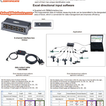 INSIZE Interface box data output 7210-2 (RS232 - USB Port) Max; 8 Channel Gauges - Image 3