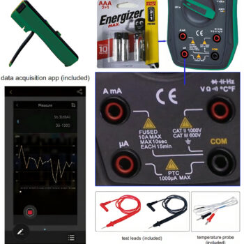 INSIZE Digital Multimeter 9219-KV220 Bluetooth, NCV Detection (Resolution; 0.1µA/0.1mV/1mV/10mV/0.1V) Category CAT II 1000V, CAT III 600V, AC Range; 999,9µA - 9.999A - Image 6