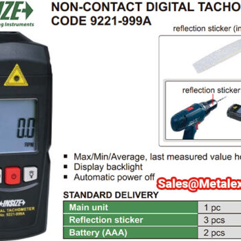 Alternative view of INSIZE Non-contact Digital Tachometer 9221-999A (Laser Class II) Range; 2.5-99999RPM DISCONTINUED
