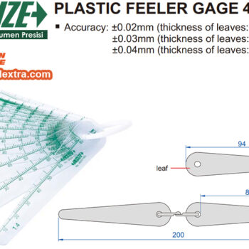Alternative view of INSIZE Plastic Feeler Gauge 4624-1D5 (Swivel Leaf Type, Acrylic) Range: 0.05mm - 1.5mm