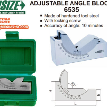 INSIZE Adjustable Angle Block 6535 (Tool Steel, Accuracy; 10") Range;  30°-0°-60° - Image 8