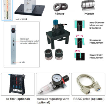 INSIZE Air Gauge Display 9416 Series (Data RS232, Air input; 0.4~0.8Mpa), Accuracy 0.2μm, Range; ±10µm - ±100µm - Image 3