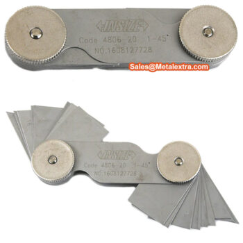 Alternative view of INSIZE Angle Gauge Set 4806-20 (Angle Fillet Gauge) Accuracy; ±30', Range;  1° - 45°