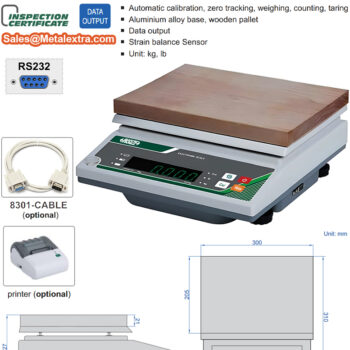 Alternative view of INSIZE Anti-magnetic Balance Scale 8106 (RS232 Output, Resolution; 0.1g) Range; 3g - 30Kg