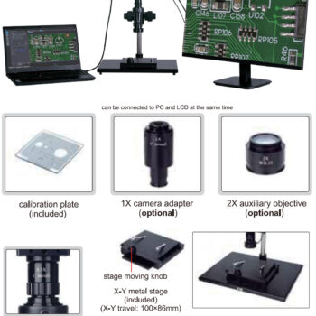 Alternative view of INSIZE Autofocus Measuring Microscope 5303-AF103 2K Definition (2Mpx, Res; 4000x3000, 1/2.8" Inch CMOS, RJ45, HDMI) Zoom Magnification; 20X~123X