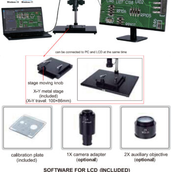 Alternative view of INSIZE Autofocus Measuring Microscope 5315-S710 4K Definition (12Mpx, Res; 4000x3000, 1/1.7" Inch CMOS, RJ45, HDMI) Zoom Magnification; 28X~185X