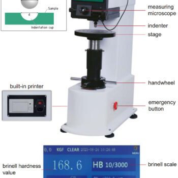 INSIZE Automatic Brinell Hardness Tester HDT-MB710 Motorised (Data RS232, Printer, Monocular scope 20x, Standard ISO 6506) Range; 2.5HBW - 3000HBW - Image 6