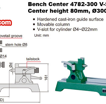 Alternative view of INSIZE Bench Center 4782-300 V-Slot (Accuracy 2μm) Center height 80mm, Ø300mm