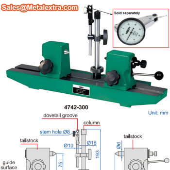 Alternative view of INSIZE Bench Center Basic 4742-300 (Accuracy 2μm) Center height; 75mm, Range; Ø16mm, Length; ≤300mm