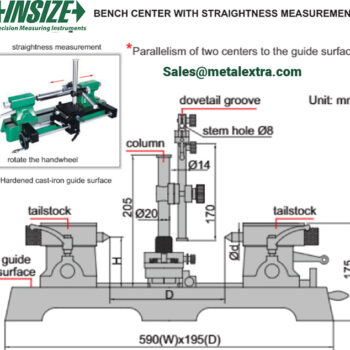 INSIZE Bench Center with Straightness Measurement (Accuracy 4μm) 4723-300, Center height 90mm, Ø300mm - Image 3
