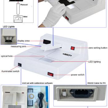 INSIZE Black White Densitometer RXT-BM301 (Data out, 3-digit display) Blackness Range; D=0.00 - 5.00 - Image 4