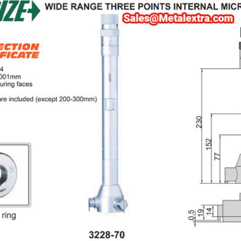 Alternative view of INSIZE Bore Gages 3228, DIN863-4, 3 point (Grad: 0.001mm) ⌀50-300mm