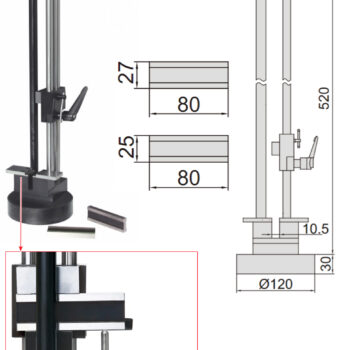 INSIZE Bore Gauge Zero Checker 2395-400 for 2-Point Bore Gauge (Vertical, flatness; ±1.2µm) Range; 18mm - ≤400mm - Image 3