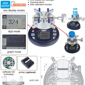 INSIZE Bottle Cap Torque Tester IST-DCT Series (2Nm - 20Nm) Accuracy; ± 0.5%, Output USB - Wireless Print - Image 6