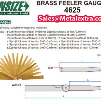 Alternative view of INSIZE Brass Feeler Gauges 4625 Series (Swivel Leaf Type, for magnetic materials) Range: 0.05mm - 1mm