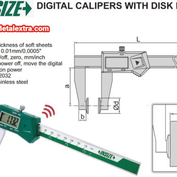 Alternative view of INSIZE Caliper Disk Face 1533, DIN 862, Wireless/Cable Output, 150mm - 500mm