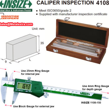 Alternative view of INSIZE Caliper Inspection Block Gauge Kit 4108-3005 (DIN3650-Grade 2, Alloy Steel) Accuracy ±2µm, Range; ≤300mm
