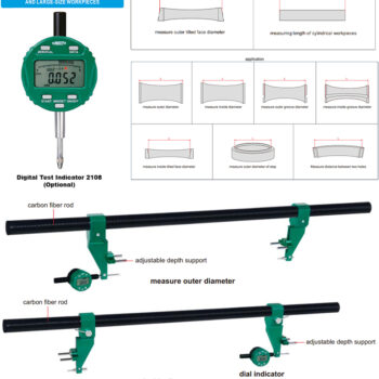 INSIZE Carbon Fibre Comparator Beam Gauge 2931 (Eksternal - Internal Gage) Accuracy; ±5µm - 150µm, Range; Ø1000mm - Ø9000mm - Image 3