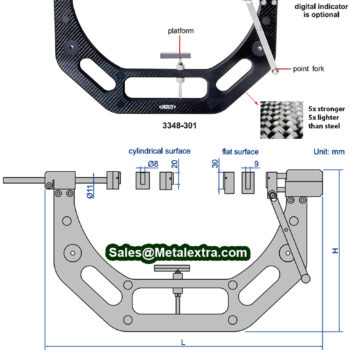 INSIZE Carbon Snap Gauge 3348 Series (3-point Anvil, Res; 0.0001mm) Accuracy: ±5μm, Range Ø200mm - ≤Ø400mm - Image 5