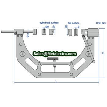 INSIZE Carbon Snap Gauge 3348 Series (3-point Anvil, Res; 0.0001mm) Accuracy: ±5μm, Range Ø200mm - ≤Ø400mm - Image 2