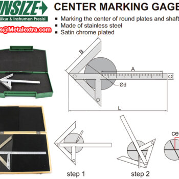 INSIZE Center Marking Ruler 7205, Range: 100mm - 300mm - Image 4