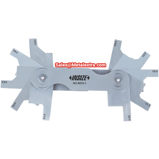 INSIZE Chamfer Gauge 4814-1 (Angle 45°, Grad; 0.5mm, Accuracy; ±0.03mm) Range; 0.5mm - 50mm