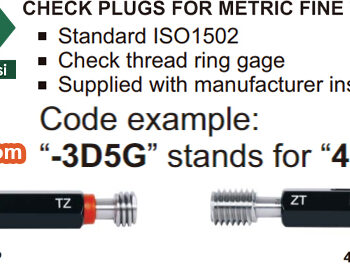 INSIZE Check Plug Fine Thread Ring Gauge 4677 METRIC (Standard ISO1502, GO/NOGO Gauge) Range; M3.5 - M120 - Image 8