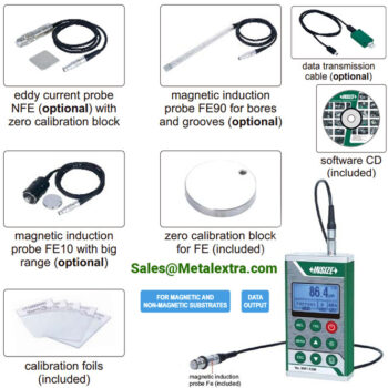 INSIZE Coating Thickness Gauge 9501-1200 (Cable data, Eddy current - Non-magnetic coating on ferrous material) Range; ≤1250µm - Image 3