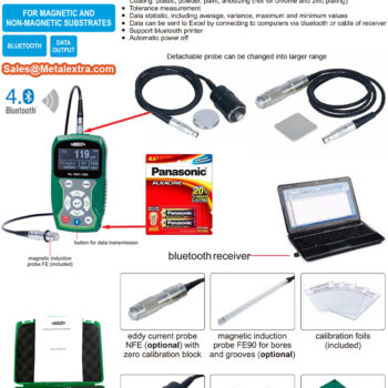 INSIZE Coating Thickness Gauge 9501-1200 NEW (Bluetooth data, Non-magnetic coating on ferrous material) Range; ≤10000µm - Image 3
