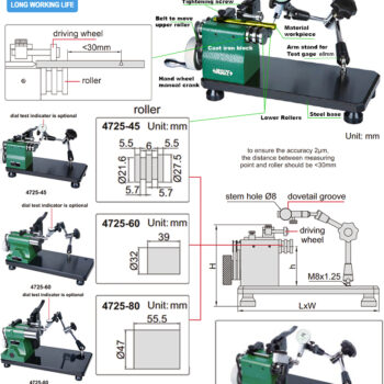 INSIZE Concentricity Gage 4725-45 (Accuracy 2μm) Range; Ø3mm - Ø45mm - Image 3