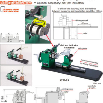 INSIZE Concentricity Gage 4731-25 (With Straightness Measure, Accuracy 2μm) Range; Ø1mm - Ø25mm - Image 3