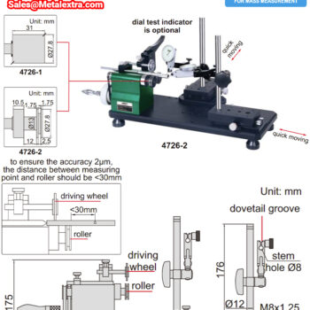 INSIZE Concentricity Gauge 4726-1 Runout Accuracy; ±2µm, Range diameter; Ø4mm - Ø40mm - Image 3