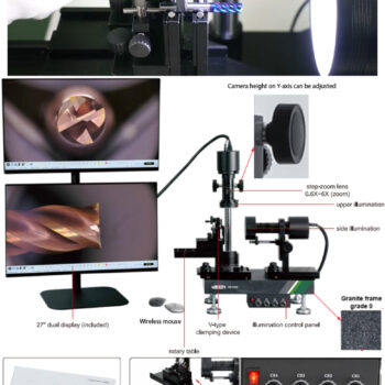 INSIZE Cutting Tool Microscope ISM-CT600 Dual Display (2Mp, Res; 3840x2160,1/2" Inch CCD, USB, HDMI, LCD 27 Inch) Zoom Magnification; 23X~230X - Image 6