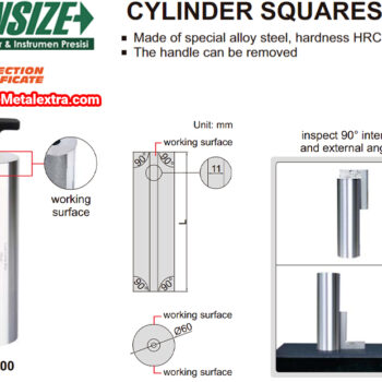 INSIZE Cylinder Square Block 4710 (Block with 90° base ⌀60mm) Accuracy; 7μm, Range; 200mm - 300mm - Image 3